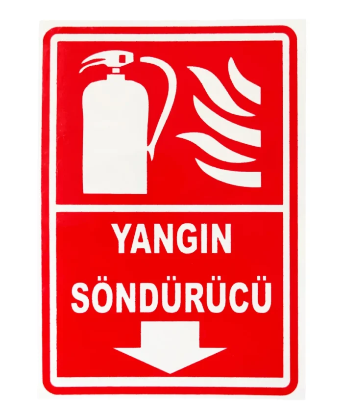 Yangın Söndürme Cihazı Burada 17.5x25cm PVC Malzeme
