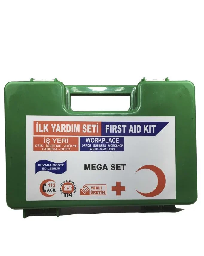 İlk Yardım Seti Çantası Ecza Dolabı Yönetmeliğe Uygun Mega Set
